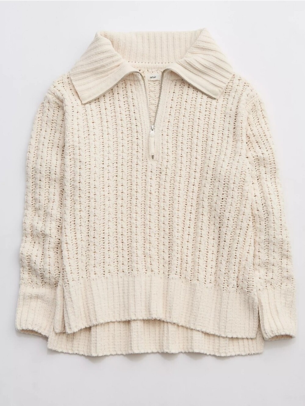 Aerie Cable Car Quarter Zip Sweater